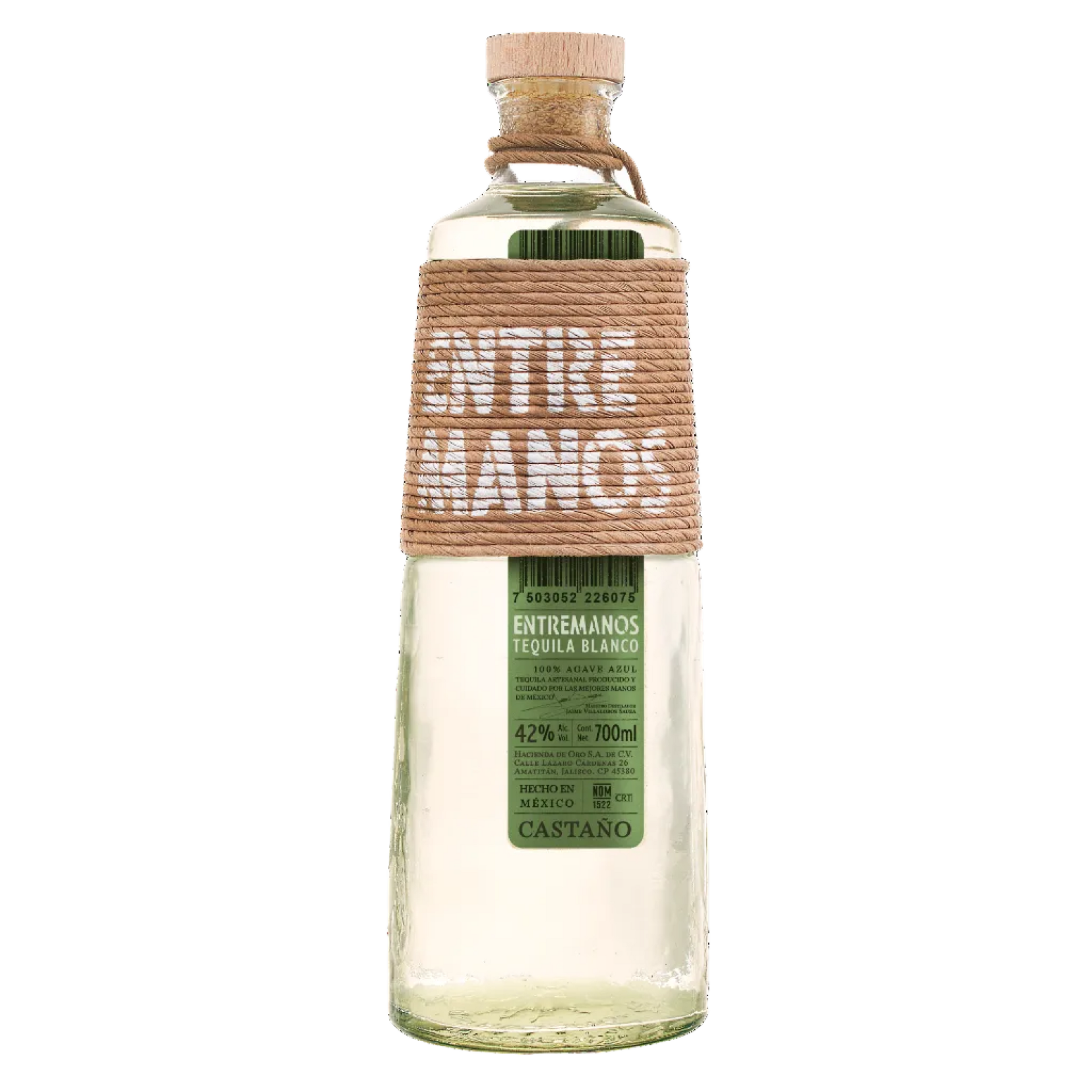 Tequila ENTREMANOS Blanco "CASTAÑO"